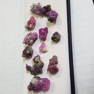 102ct untreated afghan ruby specimens lot